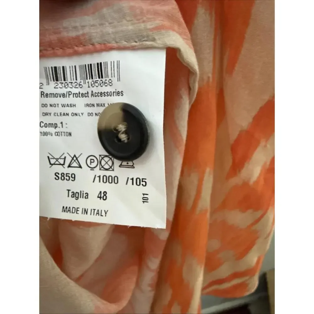 BAZAR DELUXE Kaftan NWT Size 48 Tan Orange Beach Cover - Picture 9 of 10